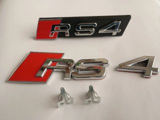 Emblema Audi RS4 Negro LEER