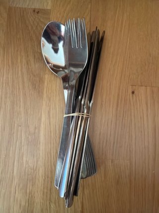 Juego cubiertos inox para 6 personas