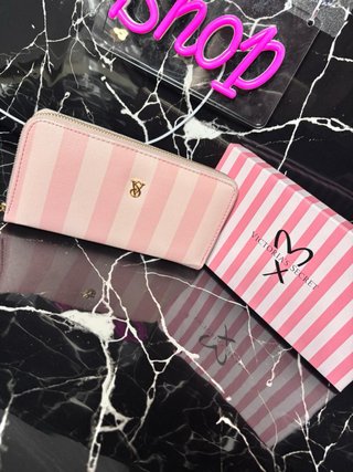 Portafoglio Victoria's Secret a strisce rosa