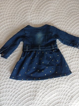 Vestido vaquero bebé talla 3 meses