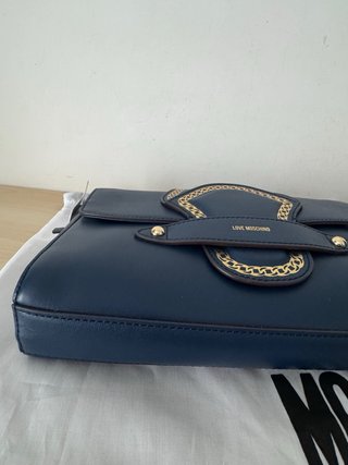 Love Moschino Borsa Tracolla Blu/oro - Nuova