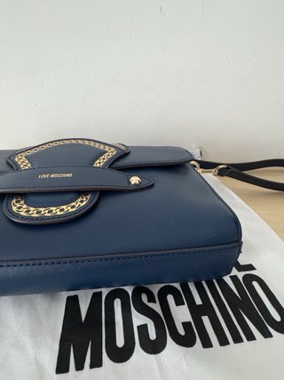 Love Moschino Borsa Tracolla Blu/oro - Nuova