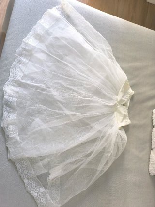 Cancán vestido comunión blanco talla única