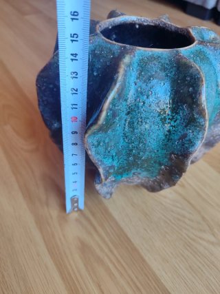 Maceta cerámica artesanal única