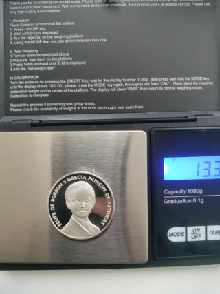 Medalla Plata Príncipe Asturias 1977