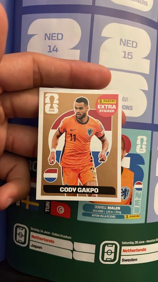 Cody Gakpo Extra Sticker Panini
