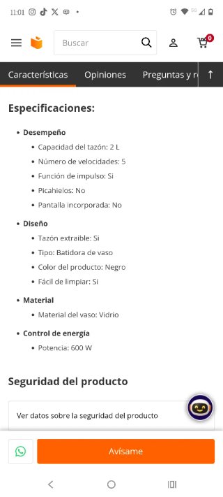 Batidora Moulinex Faciclic Maxi Cristal 600W