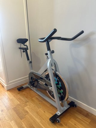 Bicicleta Estática Spinning Plata Piamonte