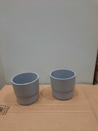 Pack 2 macetas plástico gris