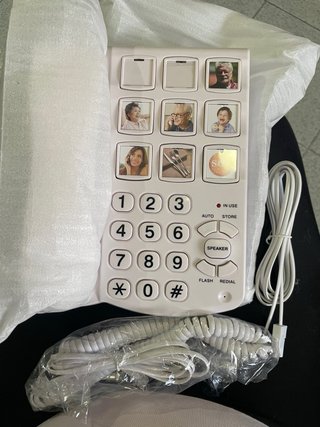 Teléfono fijo con fotos para mayores