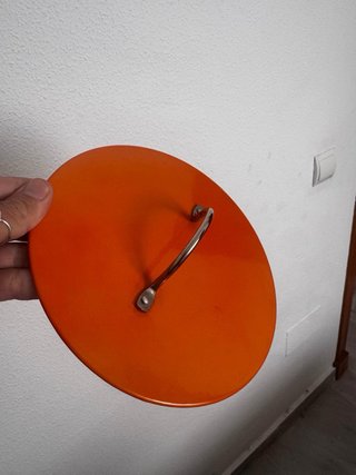 Cubitera de diseño metálica naranja