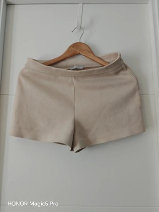 Pantalón Corto Zara Talla M Beige