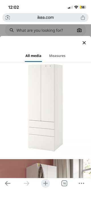 Armario infantil Ikea SMÅSTAD / PLATSA