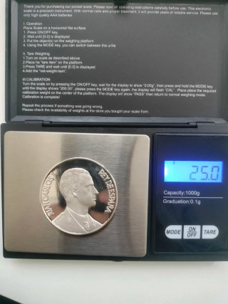 Medalla Plata Juan Carlos I Rey de España