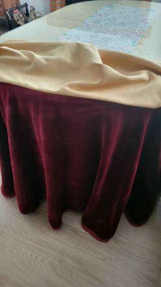 Mesa camilla madera maciza 150x90 cm.