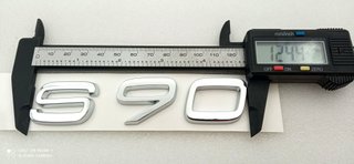 EMBLEMA TRASERO VOLVO S90 PLATA CROMADO