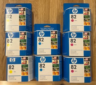 Cartuchos de tinta HP 82 (Amarillo, Cian, Magenta)