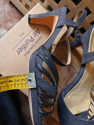 Sandalias tacón negras 8cm Talla 40