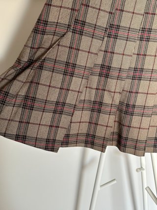 Falda mini cuadros Stradivarius Talla XL