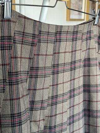 Falda mini cuadros Stradivarius Talla XL