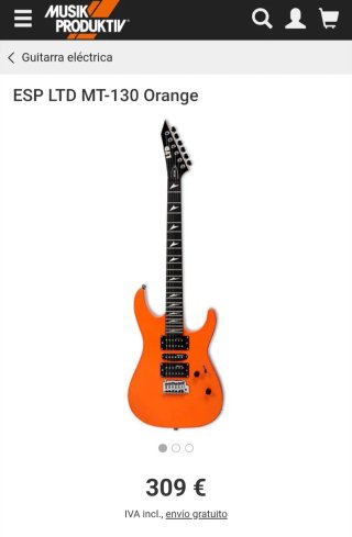 Guitarra Eléctrica ESP LTD MT-130 Orange
