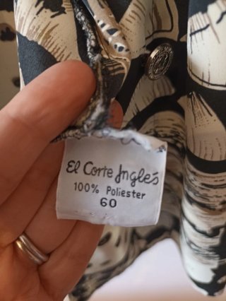 Camisa vintage estampada T.60 El Corte Inglés