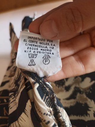 Camisa vintage estampada T.60 El Corte Inglés