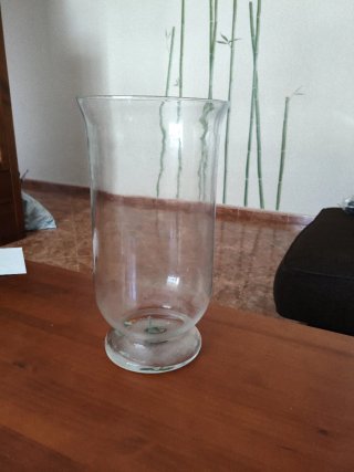 Jarrón grande de cristal para centro de mesa