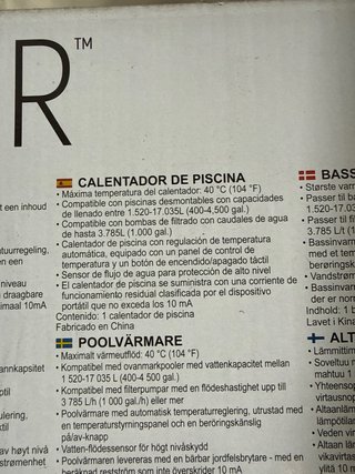 Calentador agua piscina Bestway Flowclear