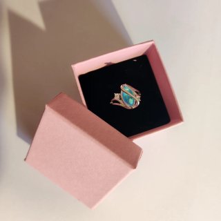 Anillo Plata 925 Ópalo Azul