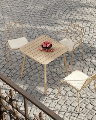 Mesa y Sillas Terraza Naranja