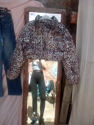 Plumas Corto Leopardo Talla M