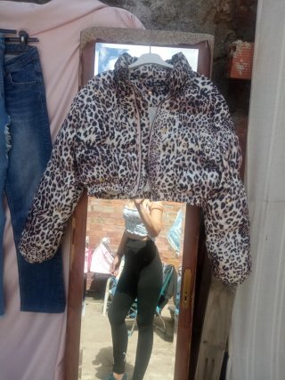 Plumas Corto Leopardo Talla M