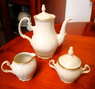 JUEGO DE TÉ/CAFÉ DE PORCELANA FINA DE BOHEMIA LC