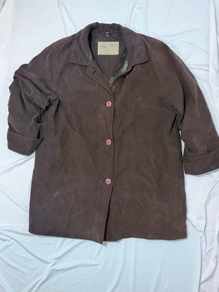Chaqueta estilo gabardina afelpada