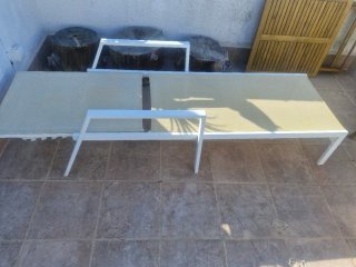 Hamaca Tumbona Jardín Beige y Blanca