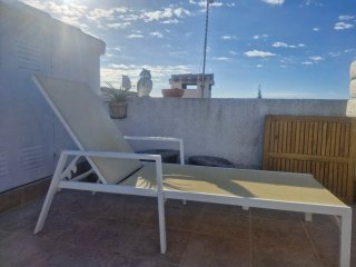 Hamaca Tumbona Jardín Beige y Blanca