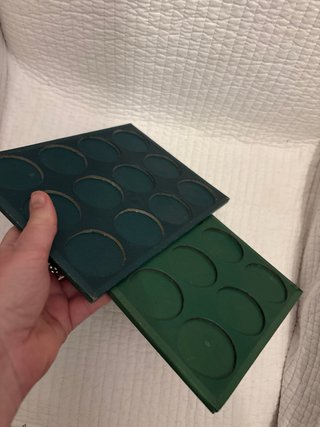 Bandeja para monedas verde y azul