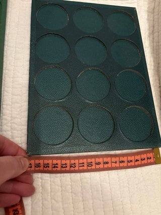 Bandeja para monedas verde y azul