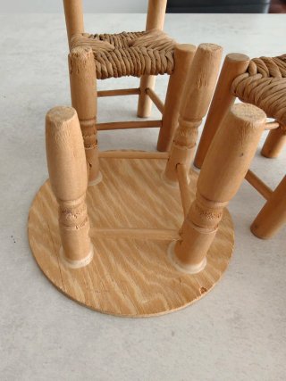 Conjunto mesa y sillas juguete artesanal