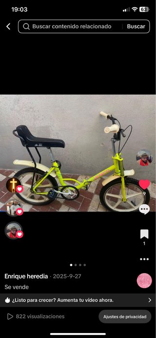 Bicicleta amarilla vintage