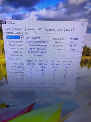 Crucial Ballistix DDR4 8GB  2.400mhz 2-4gb