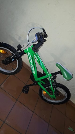 Bicicleta infantil verde Meteor