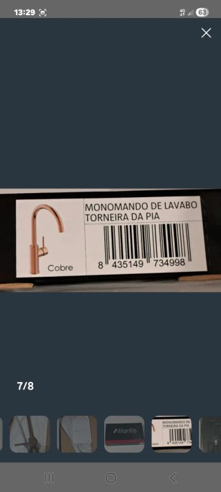 Grifo cocina/lavabo monomando Atlantis - cobre