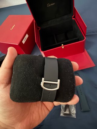 Reloj Cartier Santos Negro y Dorado full set 2022