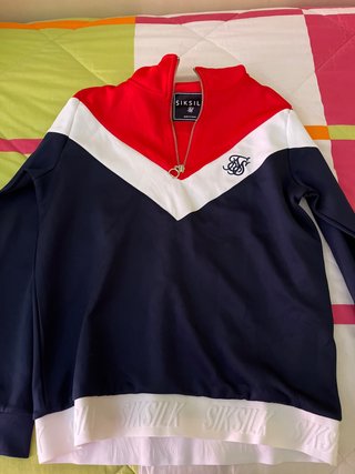 SikSilk Sudadera Media Cremallera Tricolor