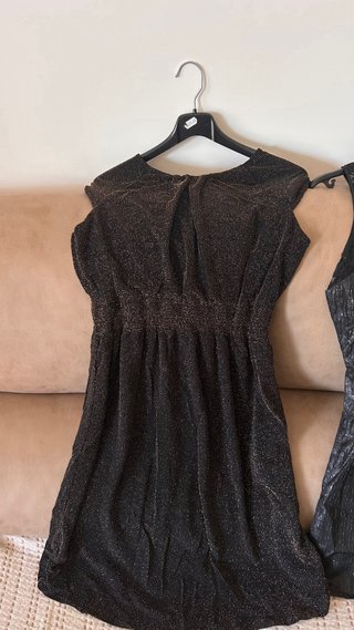 Pack 2Vestidos Fiesta Premamá Negro/Dorado (T.M/L)