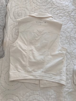 Chaleco vaquero Tory Burch blanco Talla XS tachuel