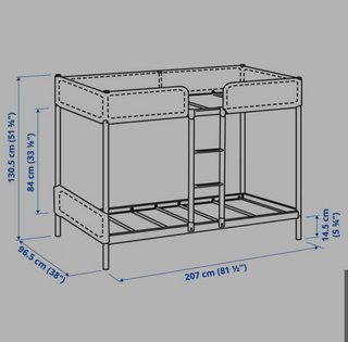 Litera IKEA 90x200 con colchón