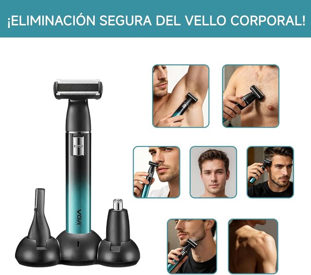 VGR 628 Depiladora Corporal Hombre 3 en 1